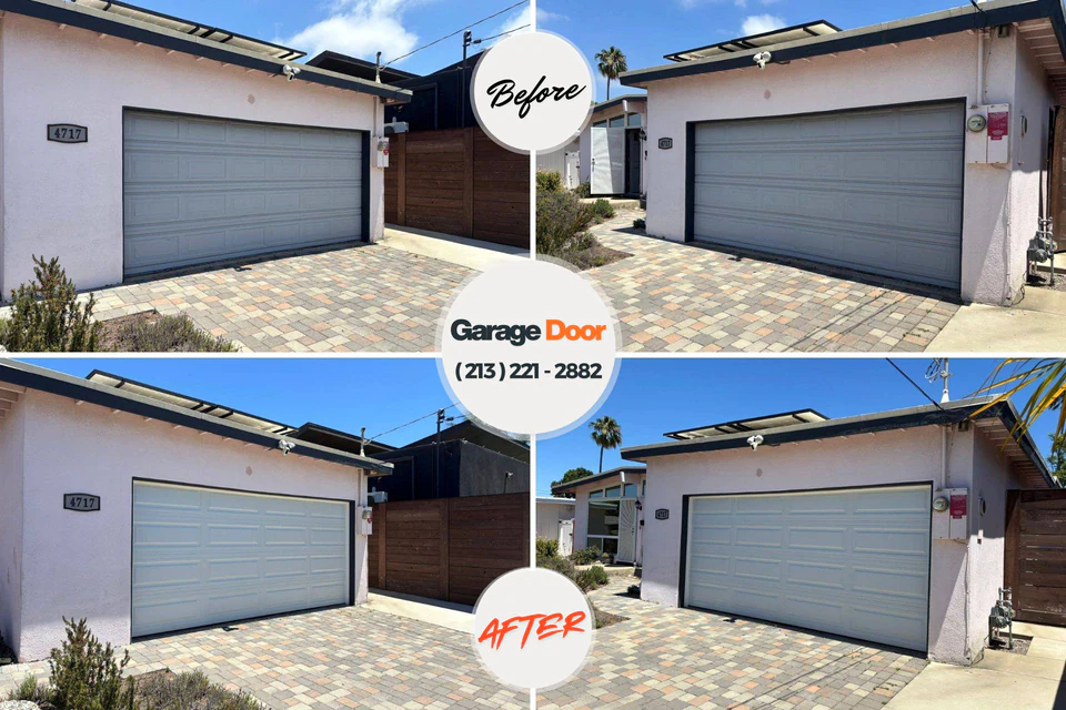 Before and after: garage door repair Mount Arlington, NJ